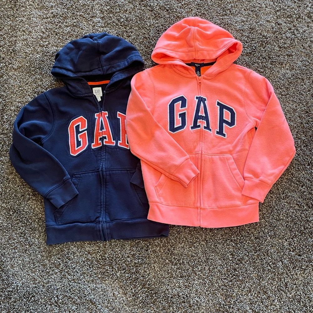 GAP Kids Navy and Orange  Hoodies